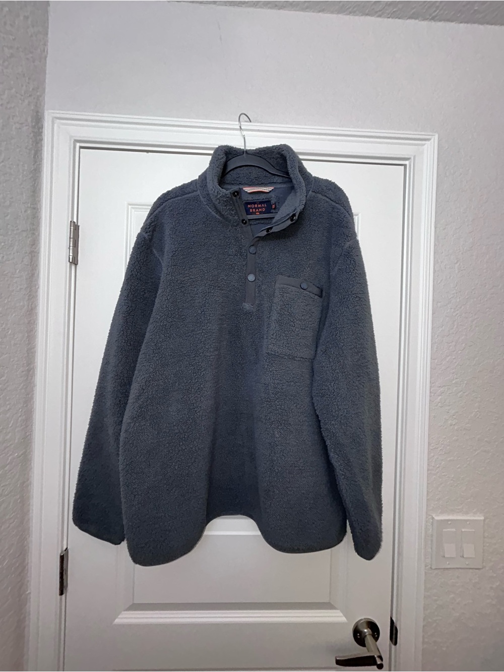 THE NORMAL BRAND 1/4 Button Front Pullover Fleece Jacket